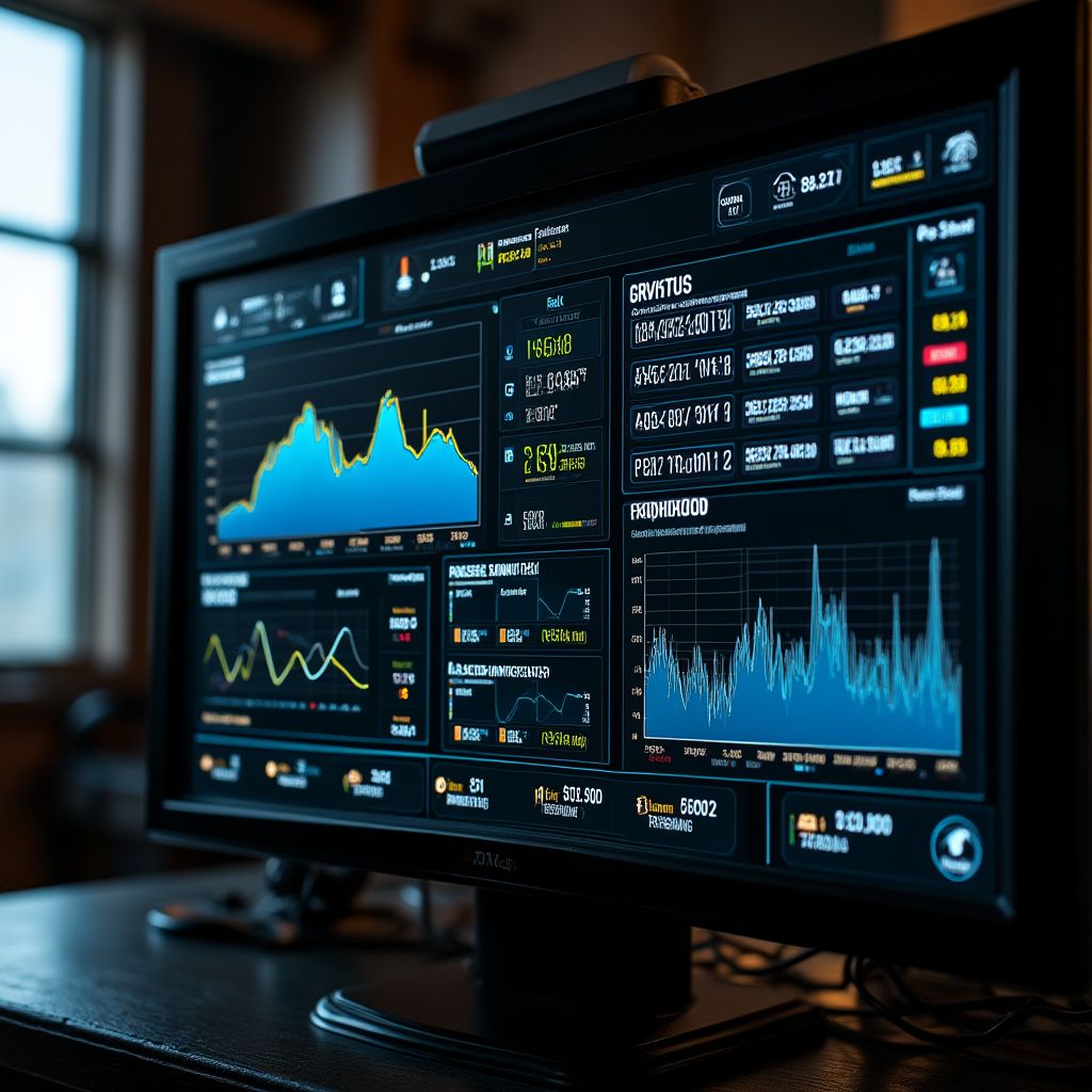 Moniteur affichant les performances solaires